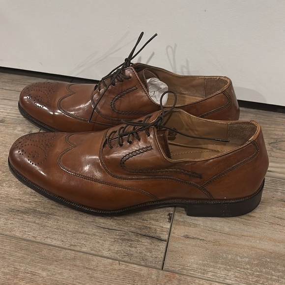 Johnston Murphy Vintage Oxford Wingtip Shoe Brown Leather Lace Size 9.5 main image 8